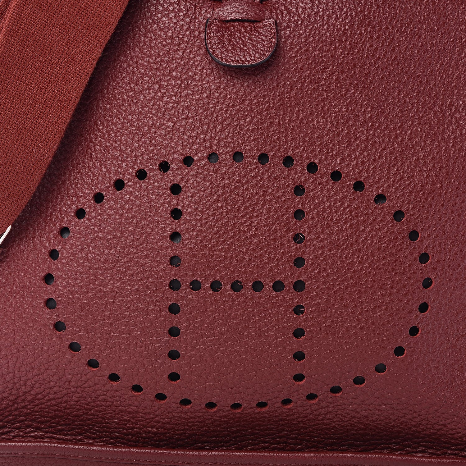 Hermes Taurillon Clemence Evelyne III GM Rouge H 8 of 10
