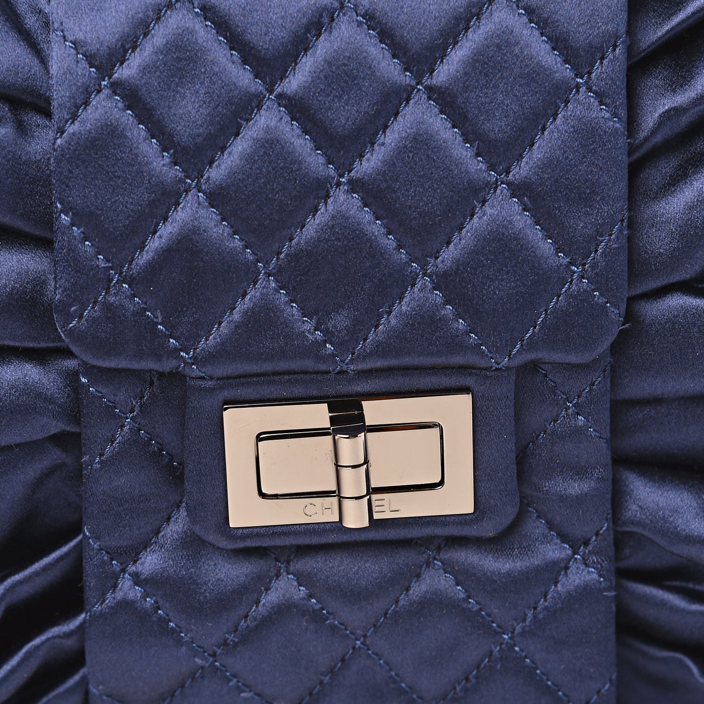 Satin Large Bow Bag Blue