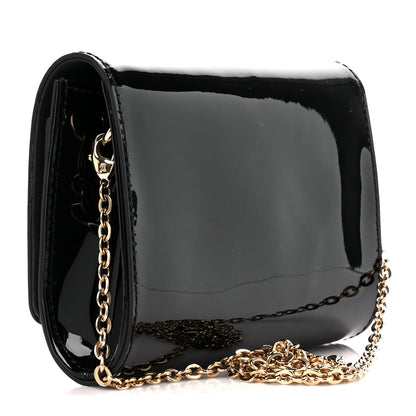 Louis Vuitton Patent Louise PM Chain Clutch Black 4 of 13