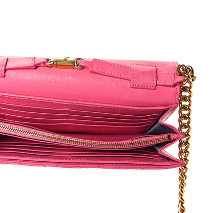 Marc Jacobs Lambskin Quilted Chain Wallet Pink 6 of 6