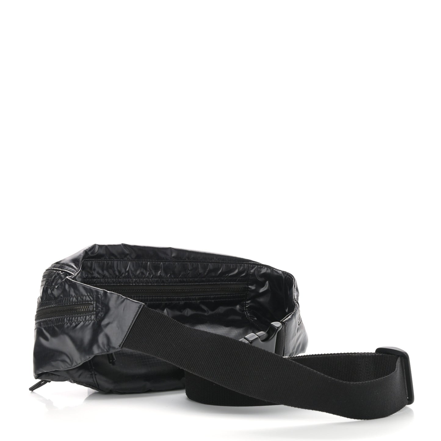 Nylon Logo Ripstop Body Belt Bag Black
