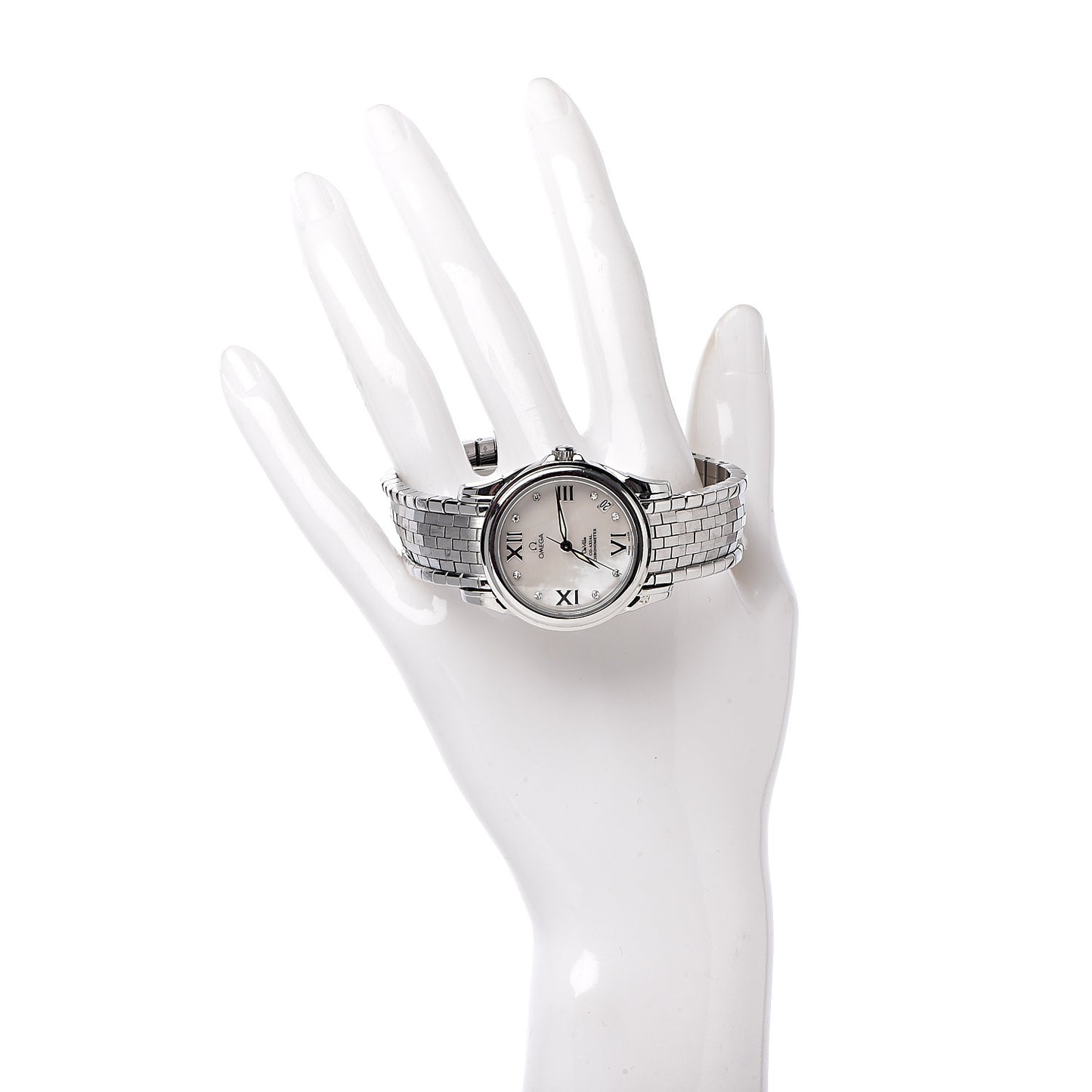 Stainless Steel Diamond Mother of Pearl 32mm De Ville Co-Axial Automatic Watch 4581.75.00