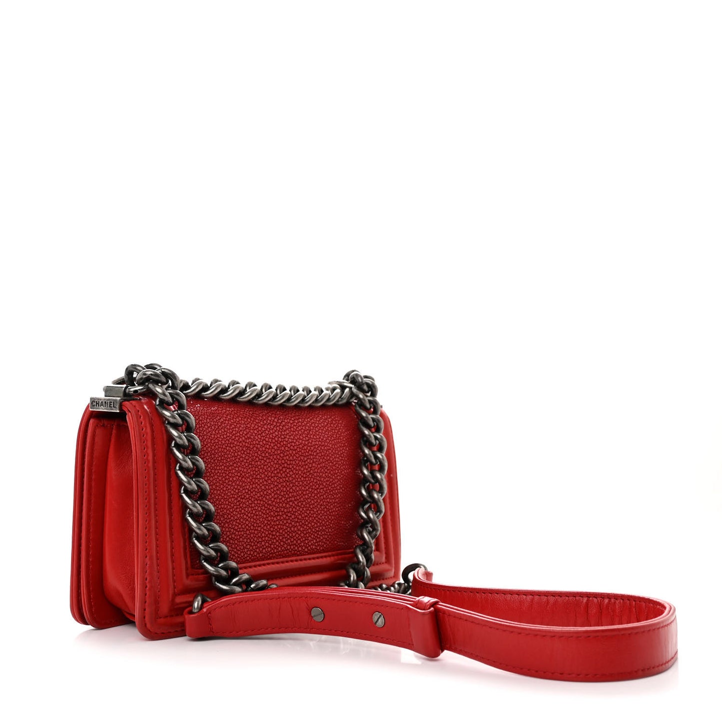 Galuchat Stingray Small Boy Flap Red