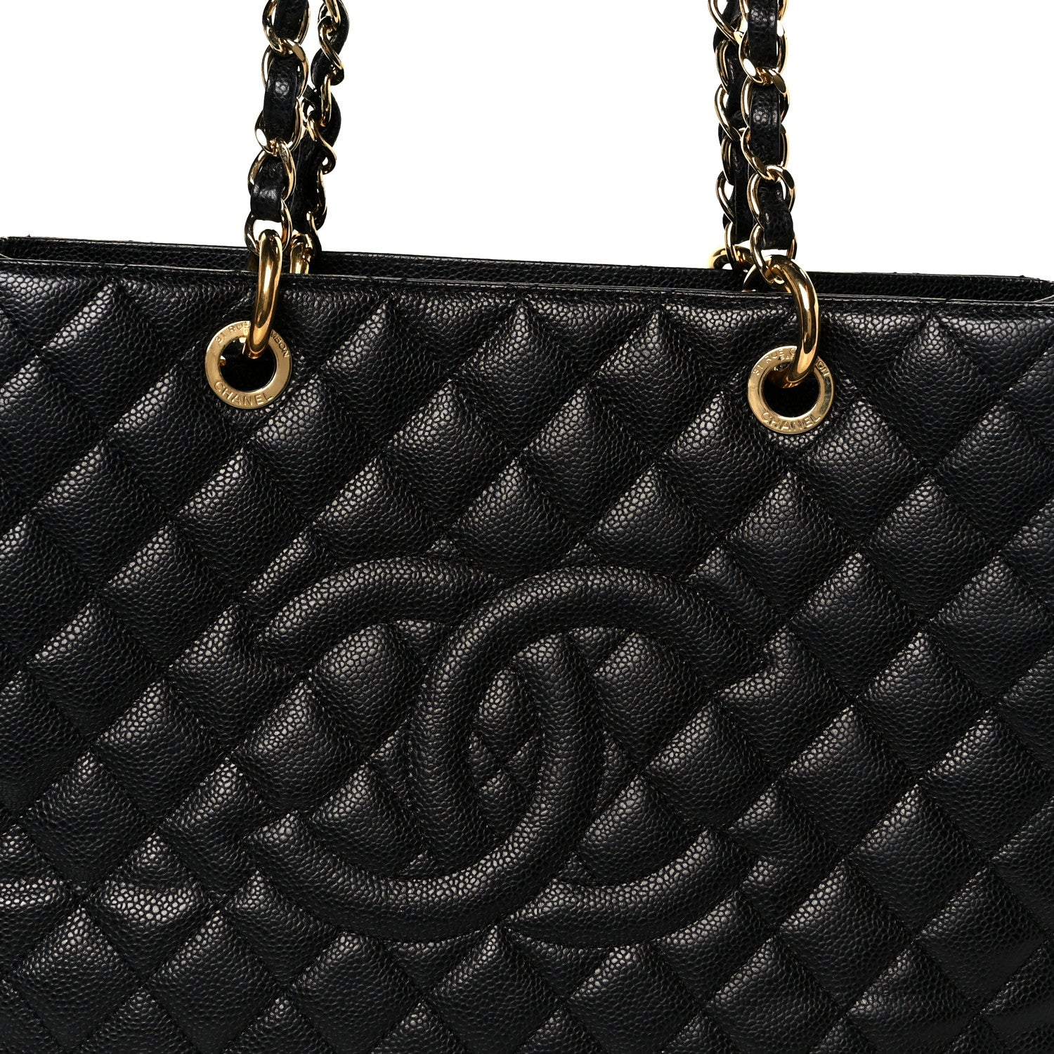 Chanel Caviar Quilted Grand Shopping Tote GST Black 8 of 10