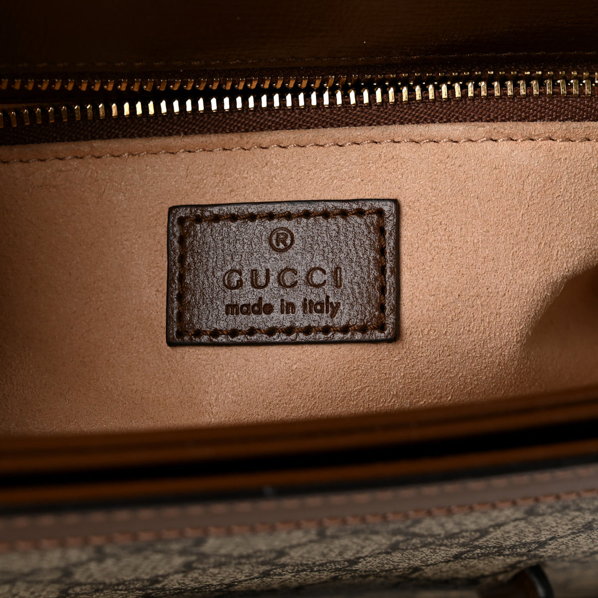 Gucci GG Supreme Monogram Horsebit 1955 Shoulder Bag Beige Brown Sugar 6 of 10