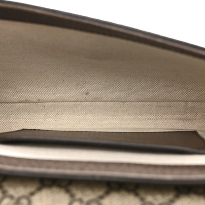 Gucci GG Supreme Monogram Textured Dollar Calfskin Web Mini Ophidia Envelope Shoulder Bag Beige Ebony New Acero 6 of 11