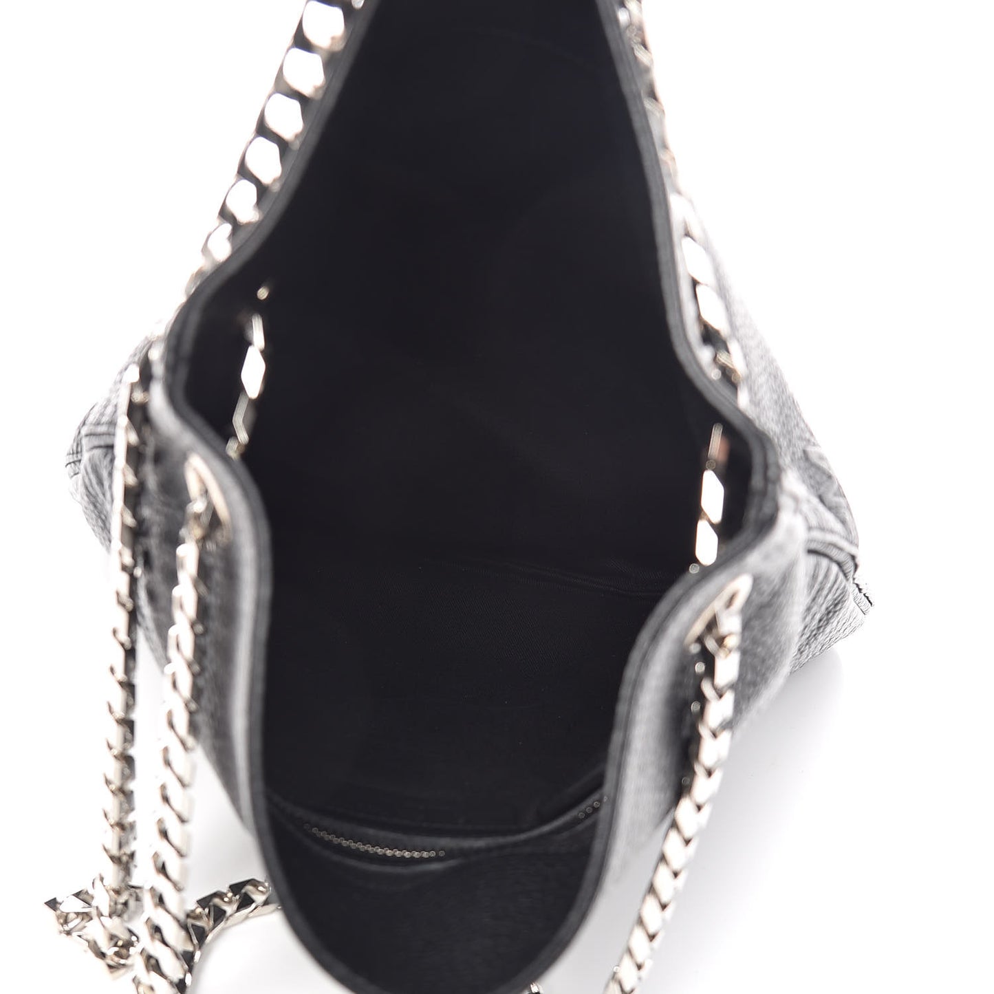 Pebbled Calfskin Large HDG Flat Tote Black
