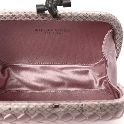 Bottega Veneta Satin Ayers Intrecciato Knot Clutch Pink 5 of 8