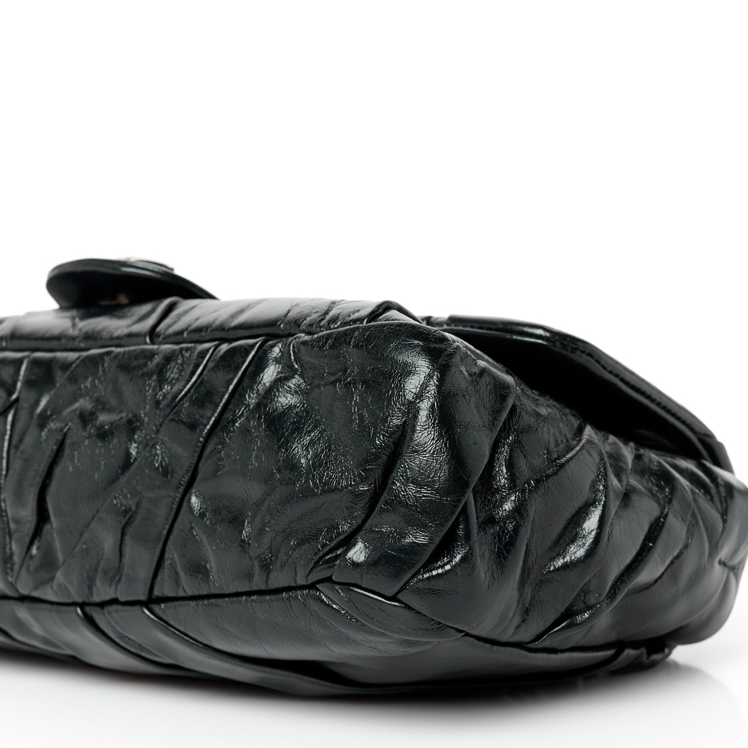 Chanel Glazed Calfskin Twisted Medium Flap Black 10 of 10