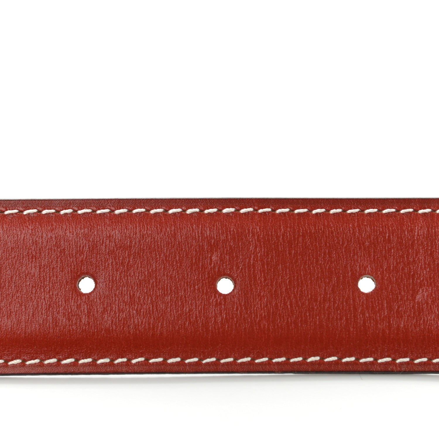 Hermes Box Courchevel 32mm Belt Strap 80 Rouge H Gold 4 of 8