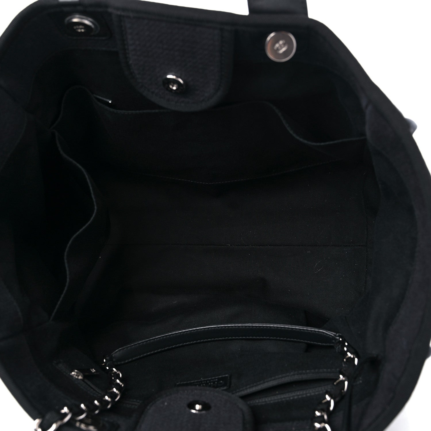 Chanel Mixed Fibers Large Deauville Tote Black 5 of 12