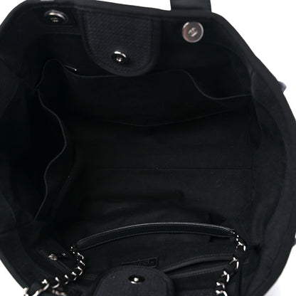 Chanel Mixed Fibers Large Deauville Tote Black 5 of 12