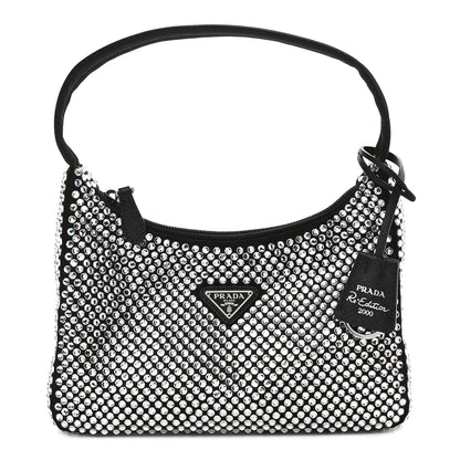Prada Satin Crystal Mini Re-Edition 2000 Bag Cristal 1 of 8