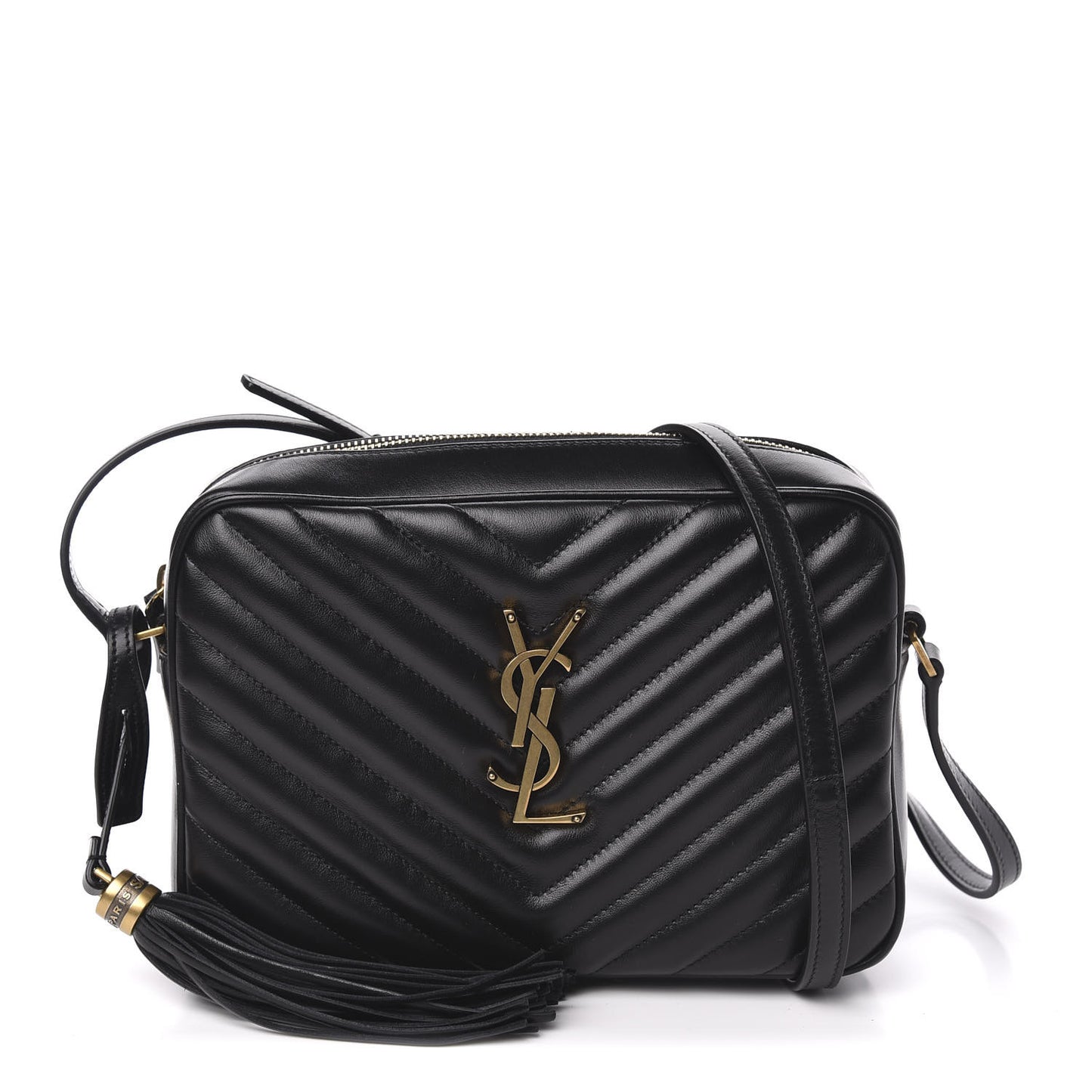 Calfskin Matelasse Monogram Lou Camera Bag Black