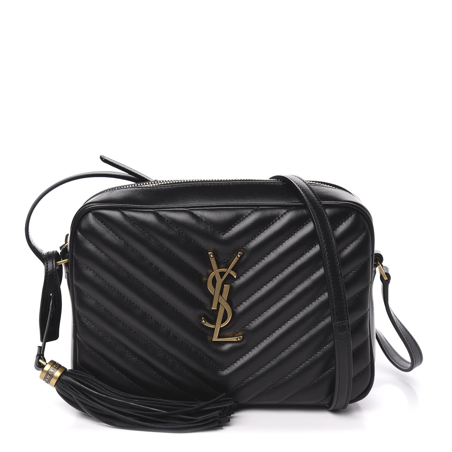 Saint Laurent Calfskin Matelasse Monogram Lou Camera Bag Black 1 of 10