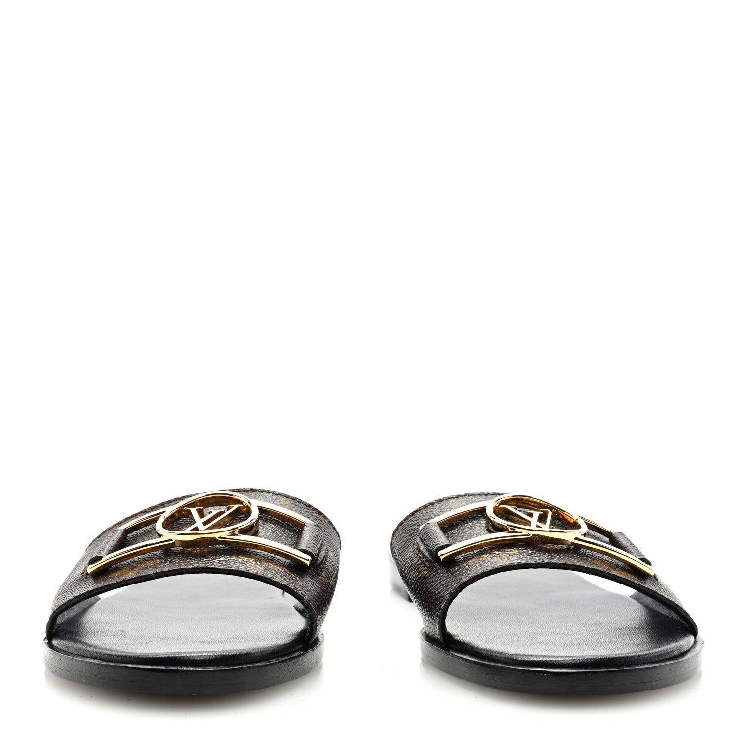 Louis Vuitton Patent Monogram Lock It Flat Mules 38 3 of 8