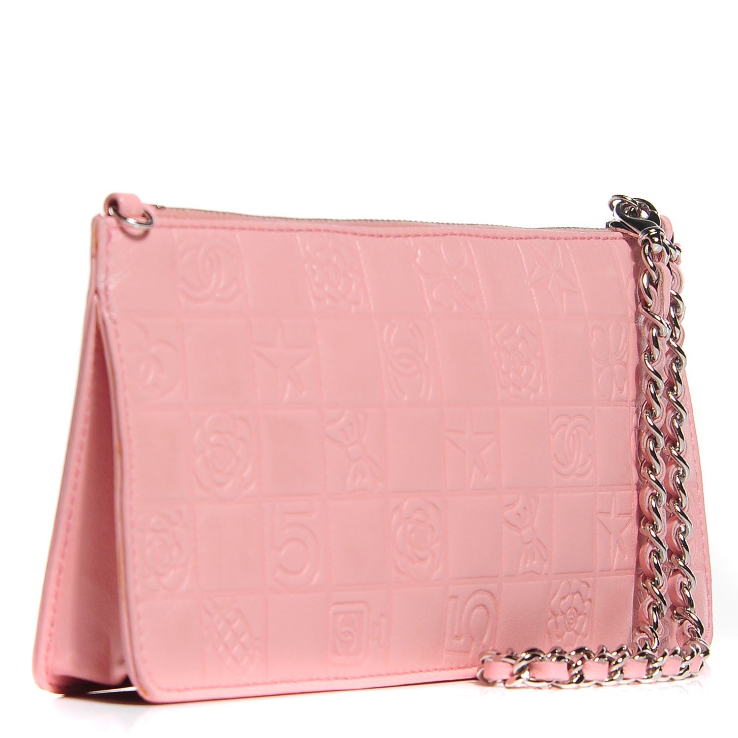 Chanel Lambskin Precious Symbols Pochette Pink 3 of 7