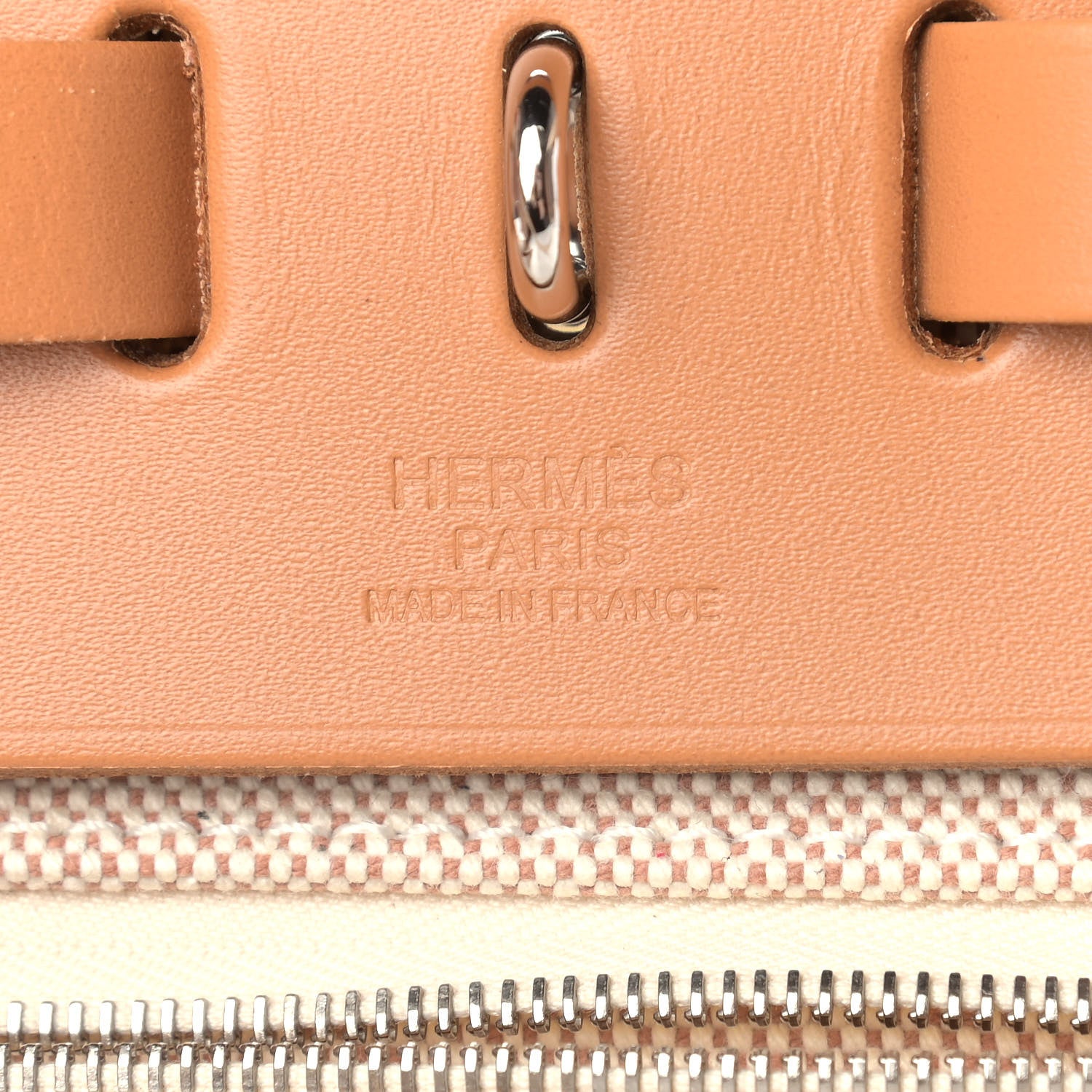 Hermes Vache Hunter Toile H Brides de Gala Herbag Zip Retourne 31 PM Natural 7 of 9