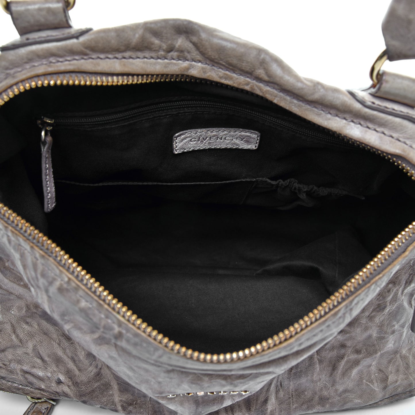 Tumbled Sheepskin Small Pandora Charcoal