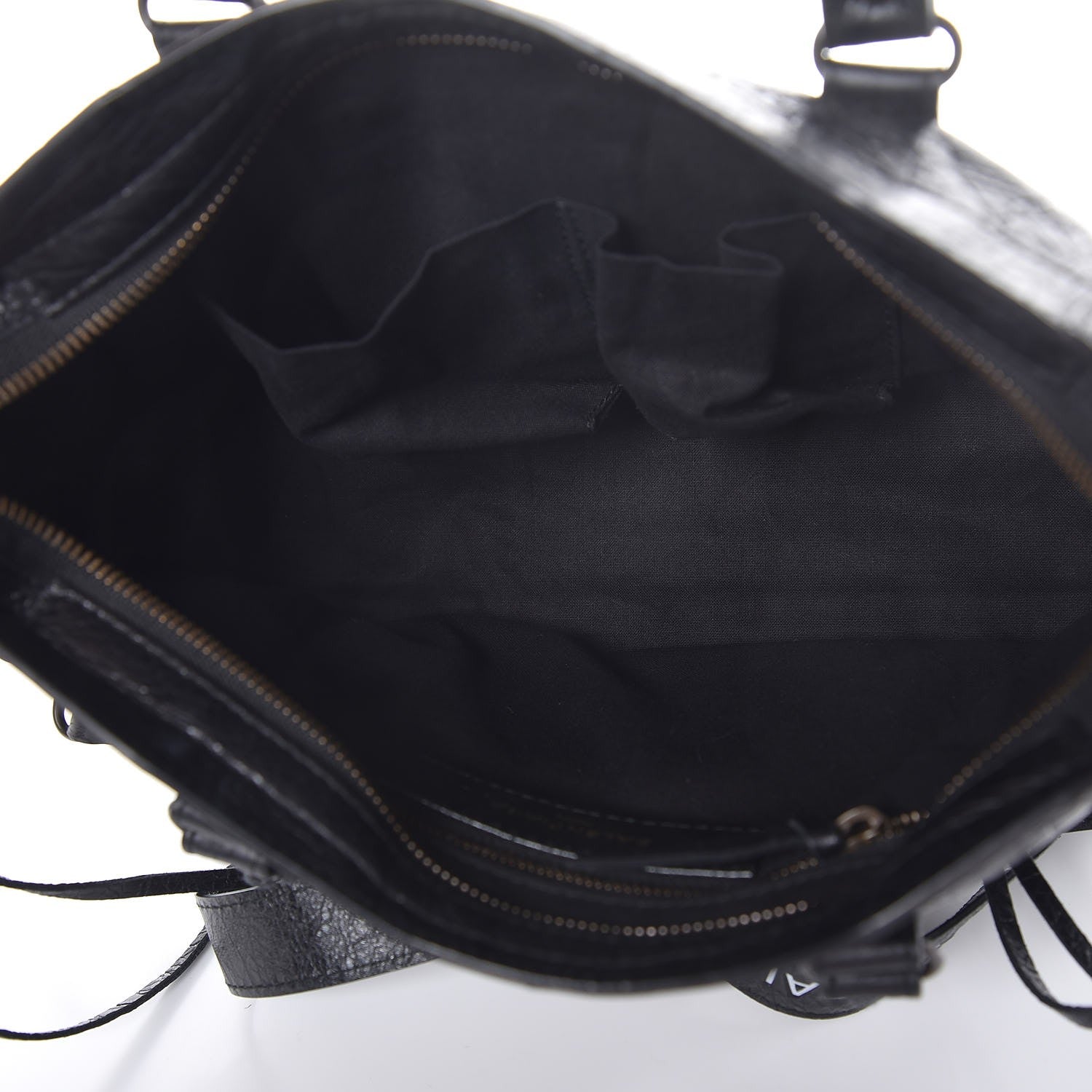 Balenciaga Agneau Classic Hardware S City Logo Strap Black White 6 of 8