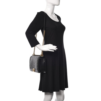 Chanel Lambskin Quilted New Medium Boy Flap Black 2 of 14