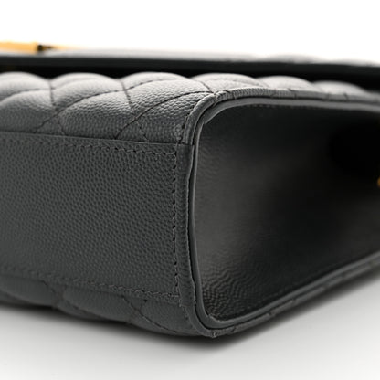 Saint Laurent Grain De Poudre Textured Mixed Matelasse Medium Triquilt Monogram Satchel Fog 10 of 10