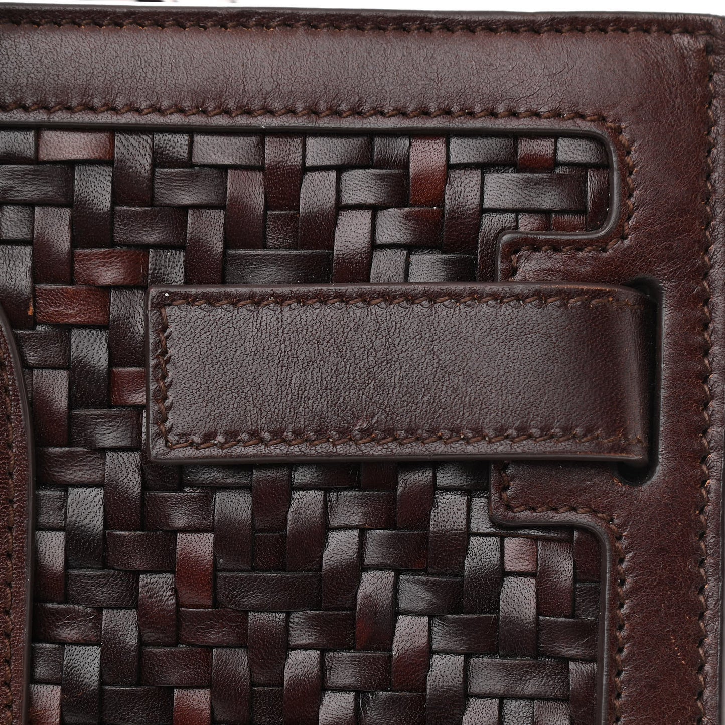 Calfskin Paglia Palm Sac De Jour Brown