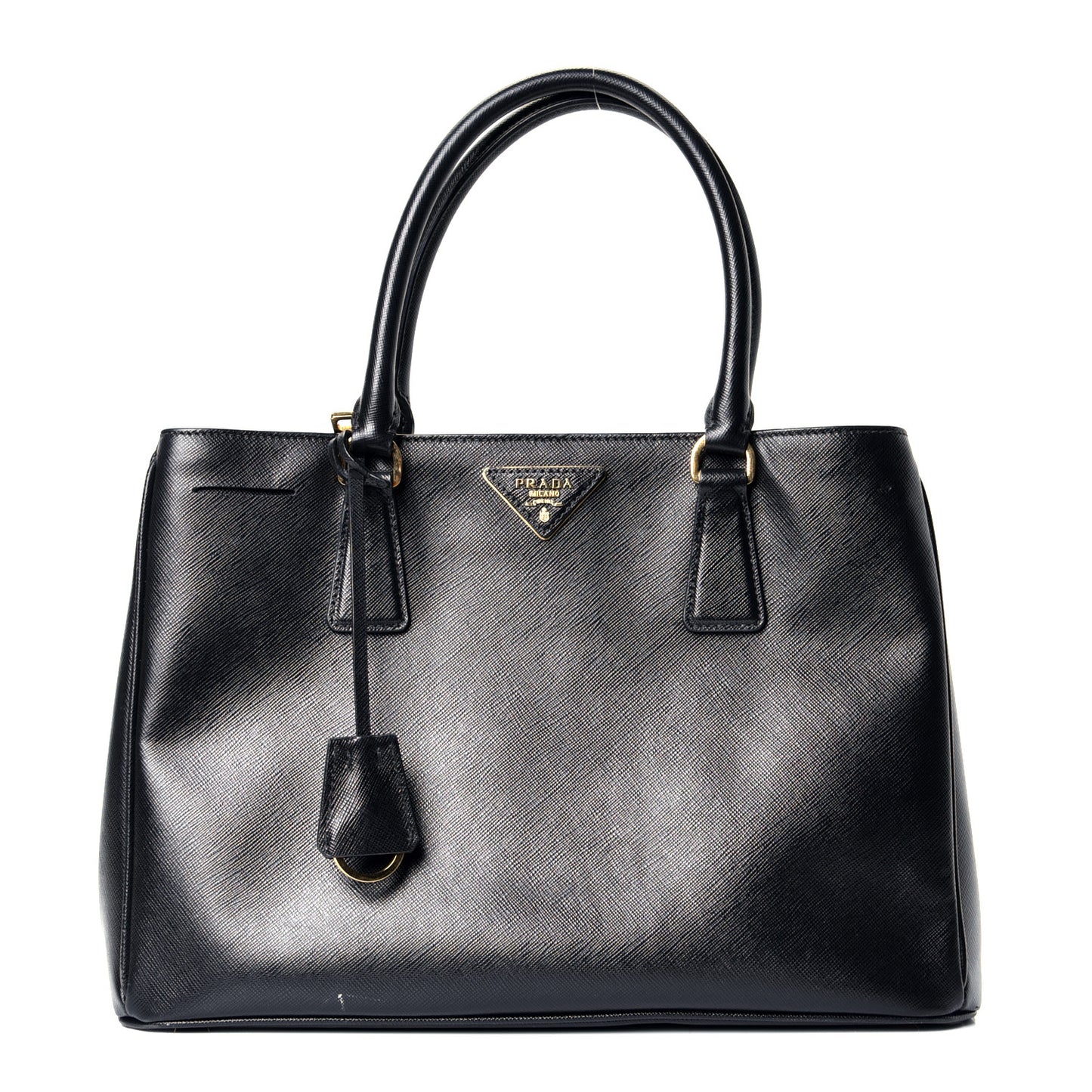 Saffiano Lux Medium Tote Black