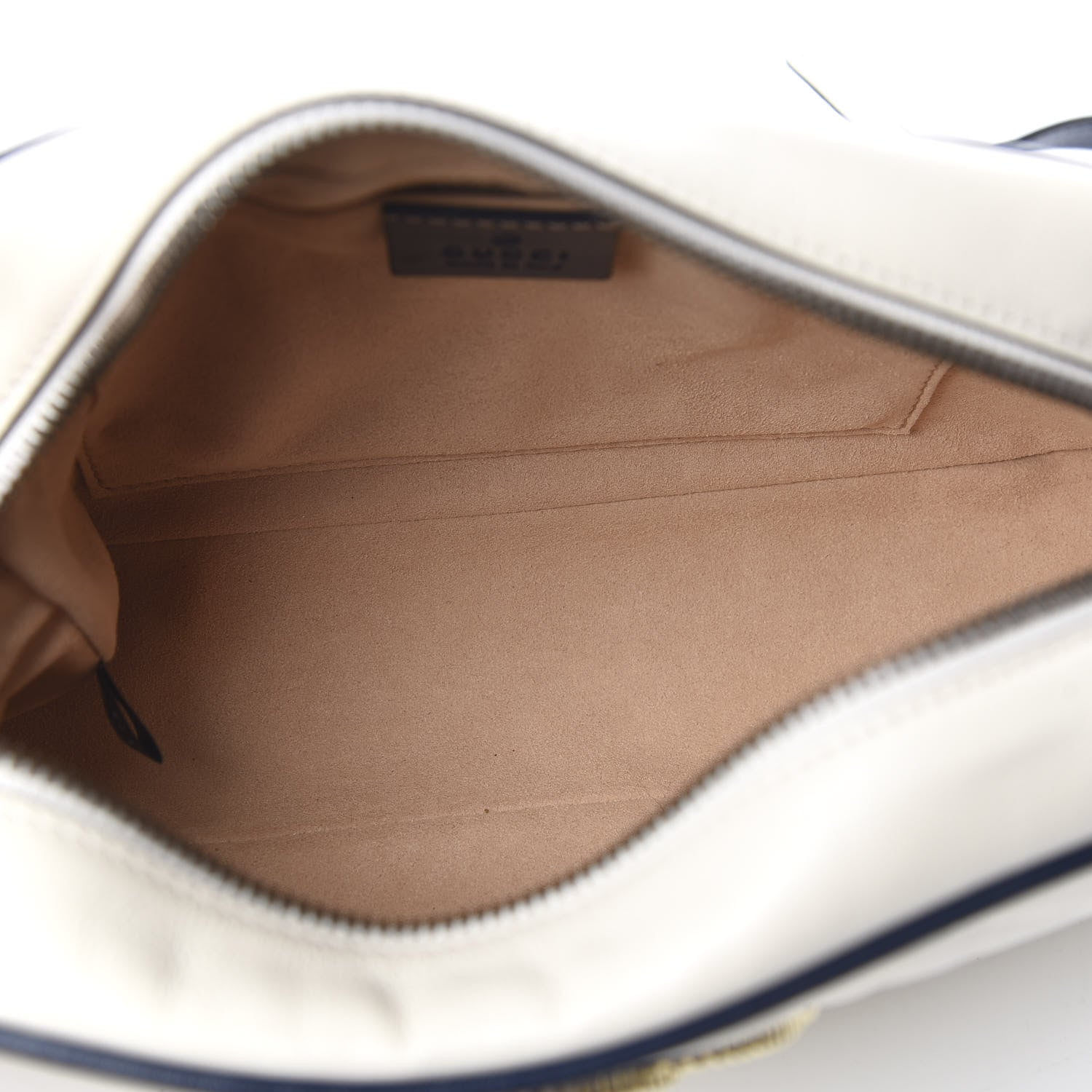 Gucci Vintage Effect Calfskin Matelasse Diagonal Small Torchon GG Marmont Chain Shoulder Bag Mystic White Blue Agata 5 of 10