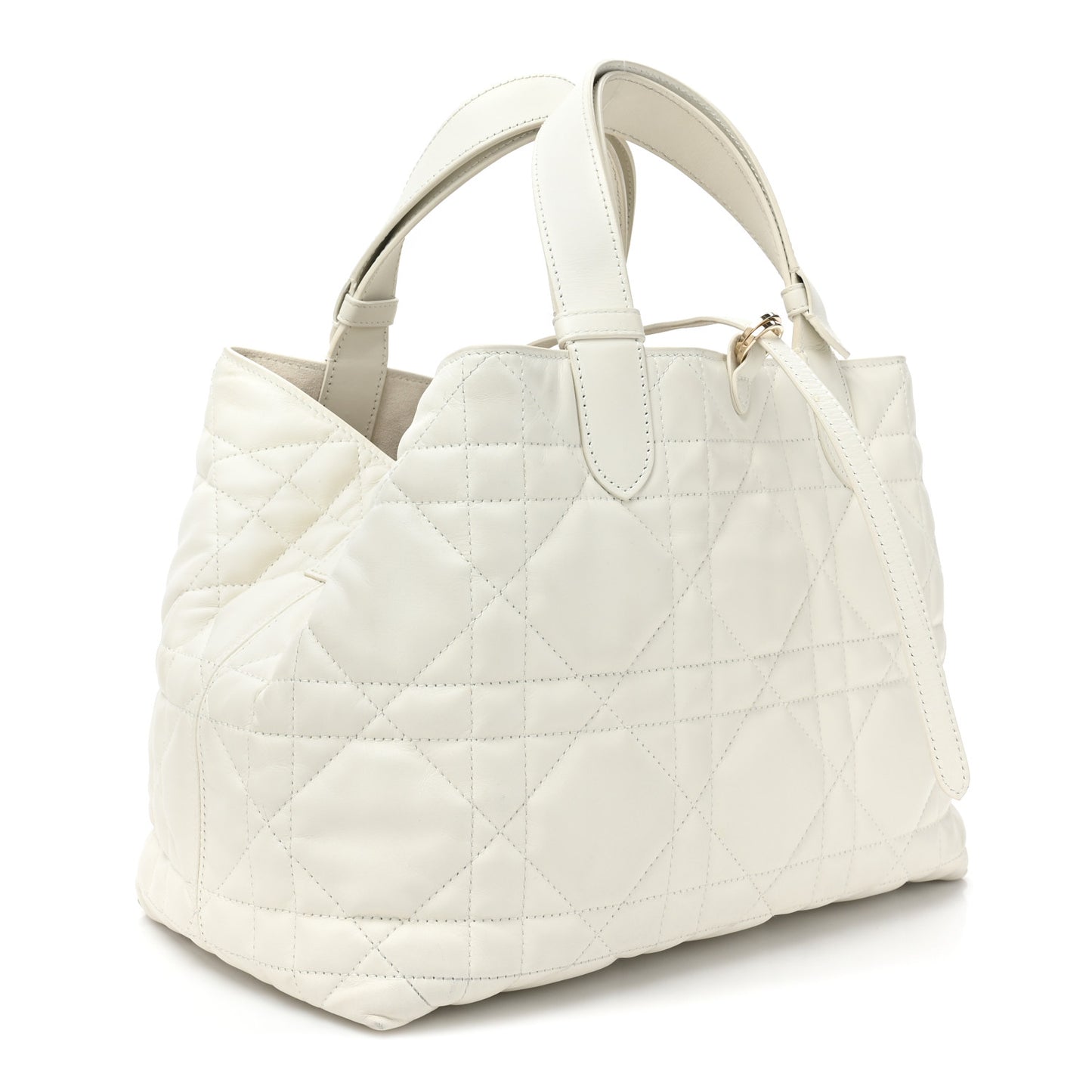 Calfskin Macrocannage Medium Toujours White White