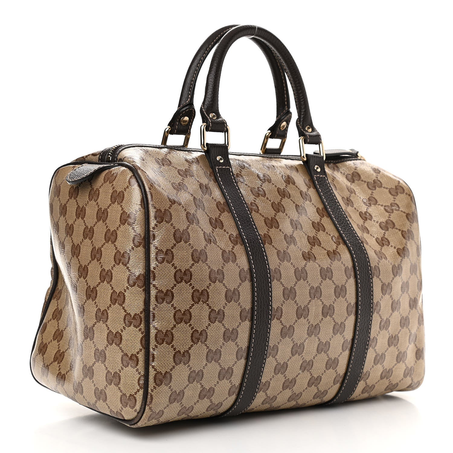 Gucci Crystal Monogram Medium Joy Boston Dark Brown 3 of 11