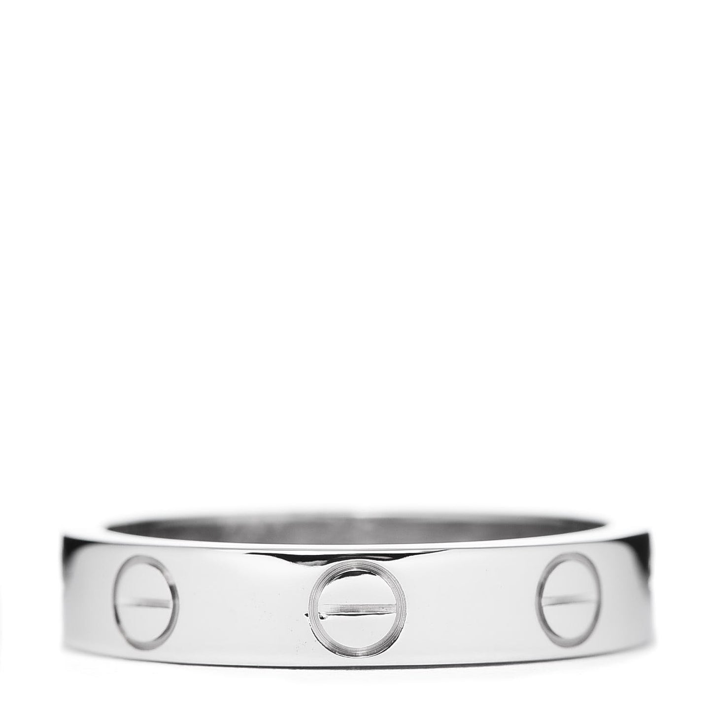 18K White Gold 3.5mm LOVE Wedding Band Ring 48 4.5