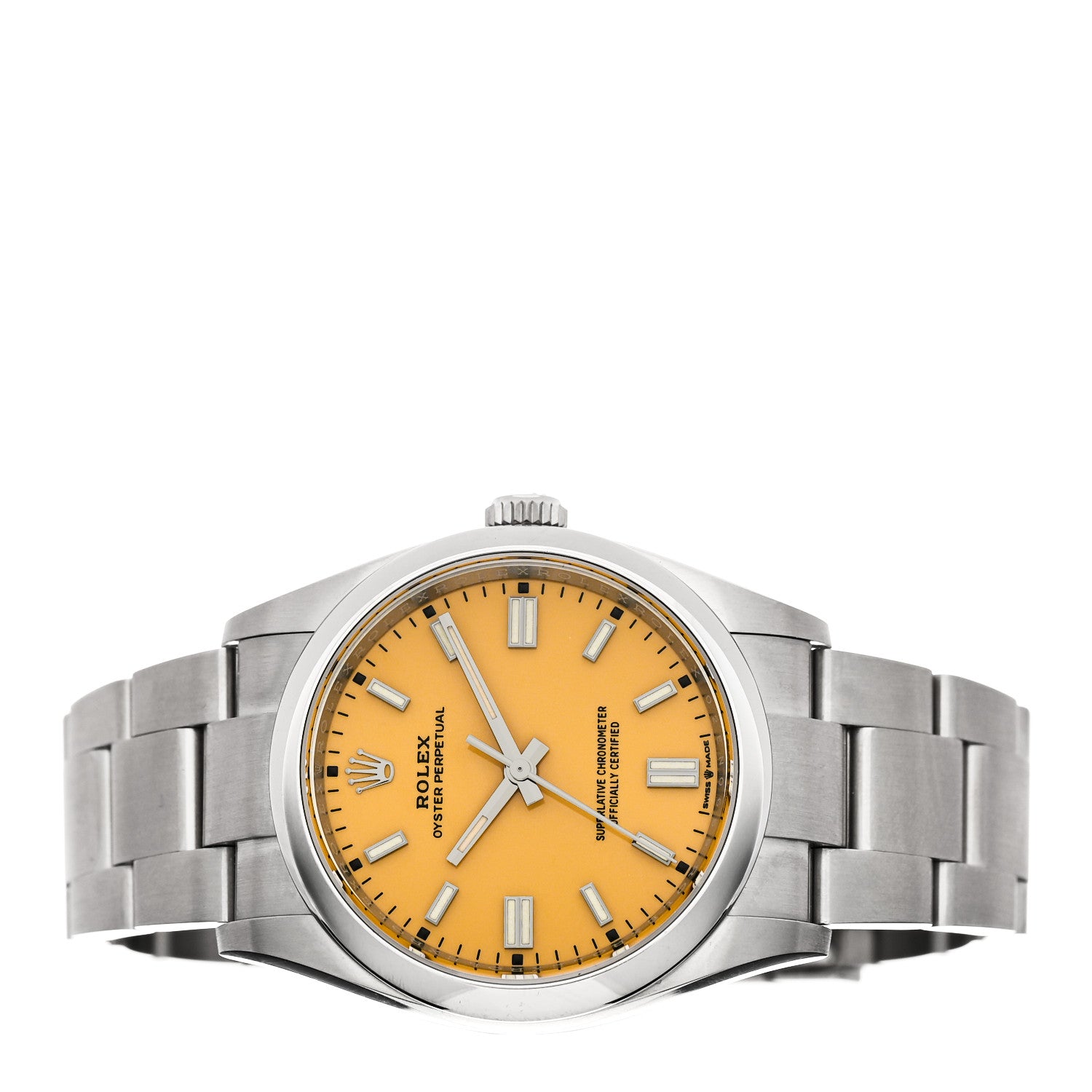 Rolex Stainless Steel 36mm Oyster Perpetual Watch Yellow 126000 2 of 5