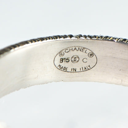 Chanel Baguette Crystal CC Ring 7 Silver 4 of 5