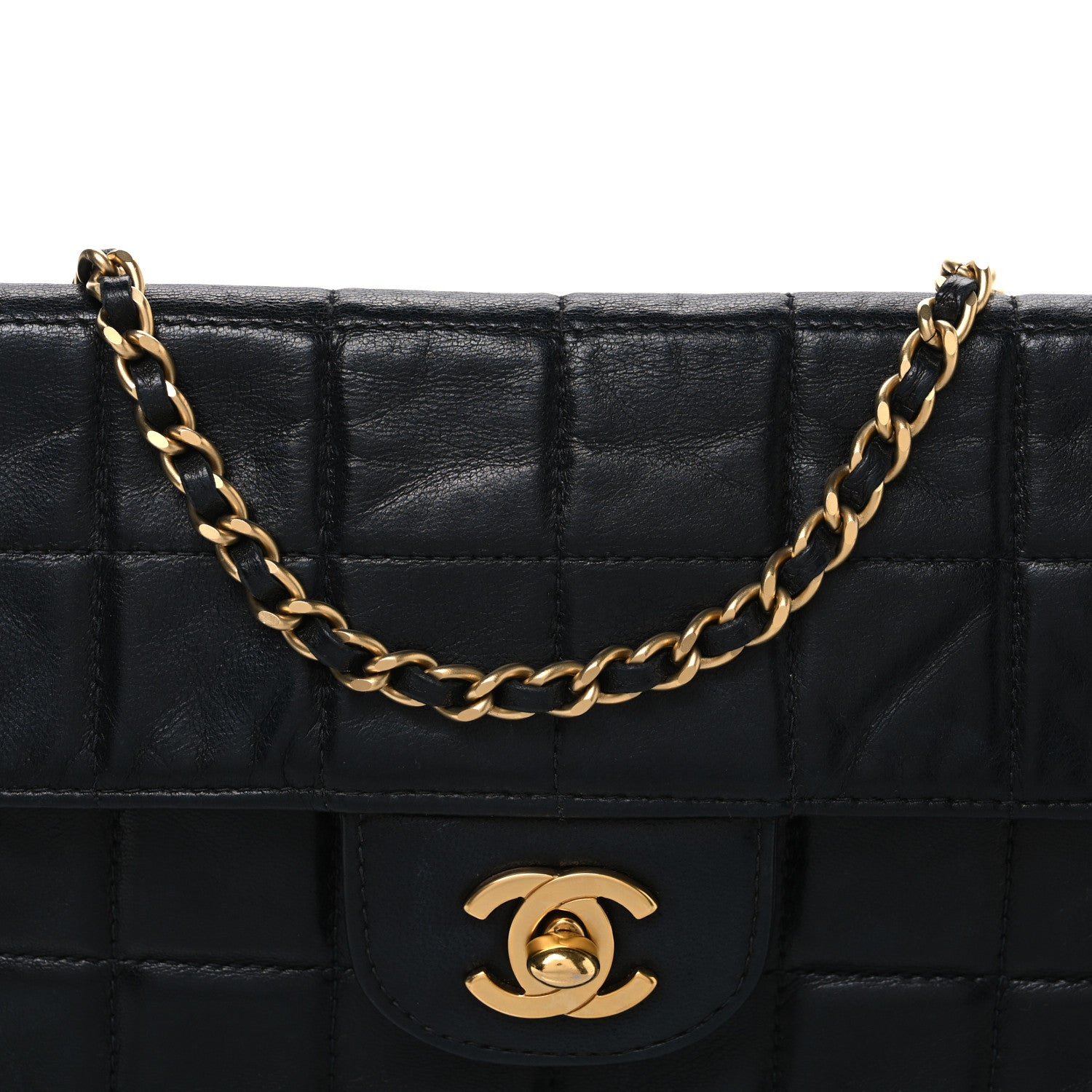 Chanel Lambskin East West Chocolate Bar Flap Black 8 of 10