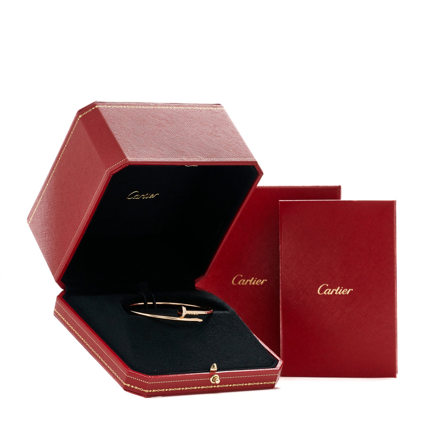 18K Pink Gold Diamond Small Juste Un Clou Bracelet 17