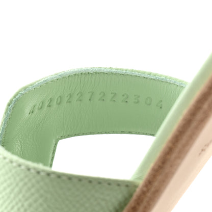 Hermes Epsom Oran Sandals 39 Vert Jade 7 of 9