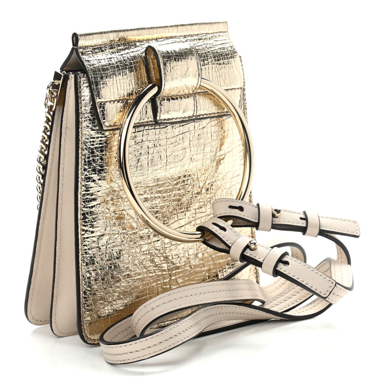 Chloe Metallic Calfskin Mini Faye Bag Gold 3 of 12