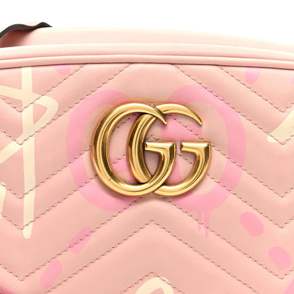 Gucci Calfskin Matelasse GucciGhost Small GG Marmont Chain Shoulder Bag Perfect Pink Rosa Ivory 8 of 10