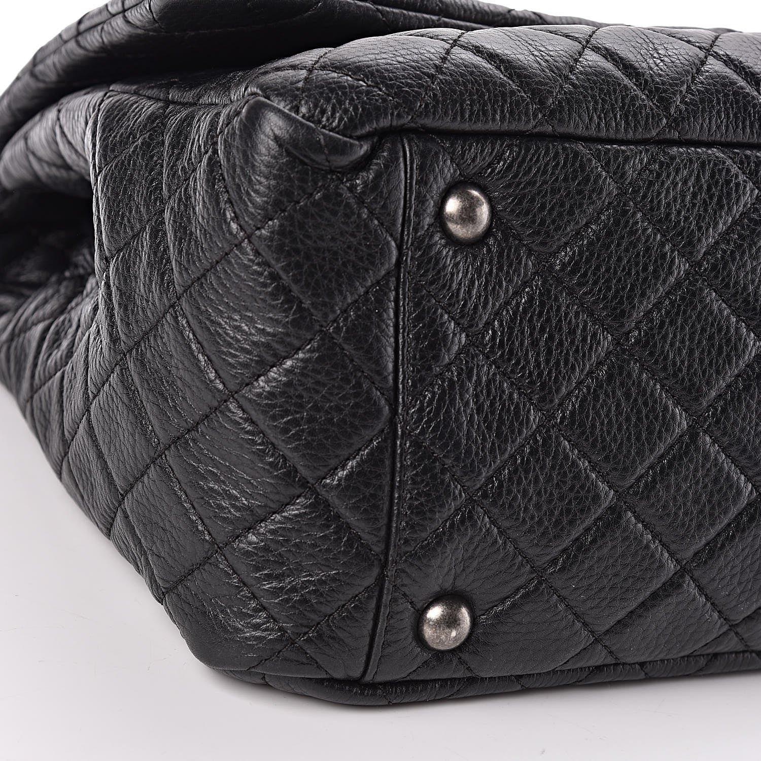 Chanel Calfskin Quilted XXL Travel Flap Bag Black 8 of 9
