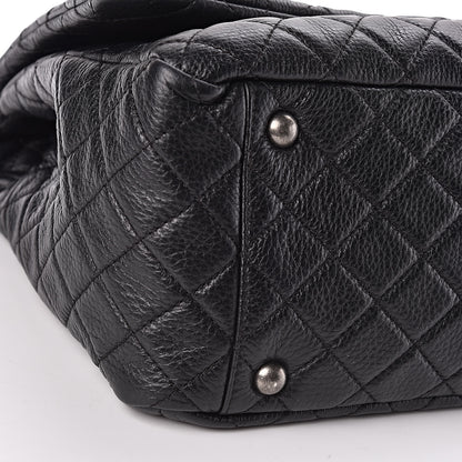 Chanel Calfskin Quilted XXL Travel Flap Bag Black 8 of 9
