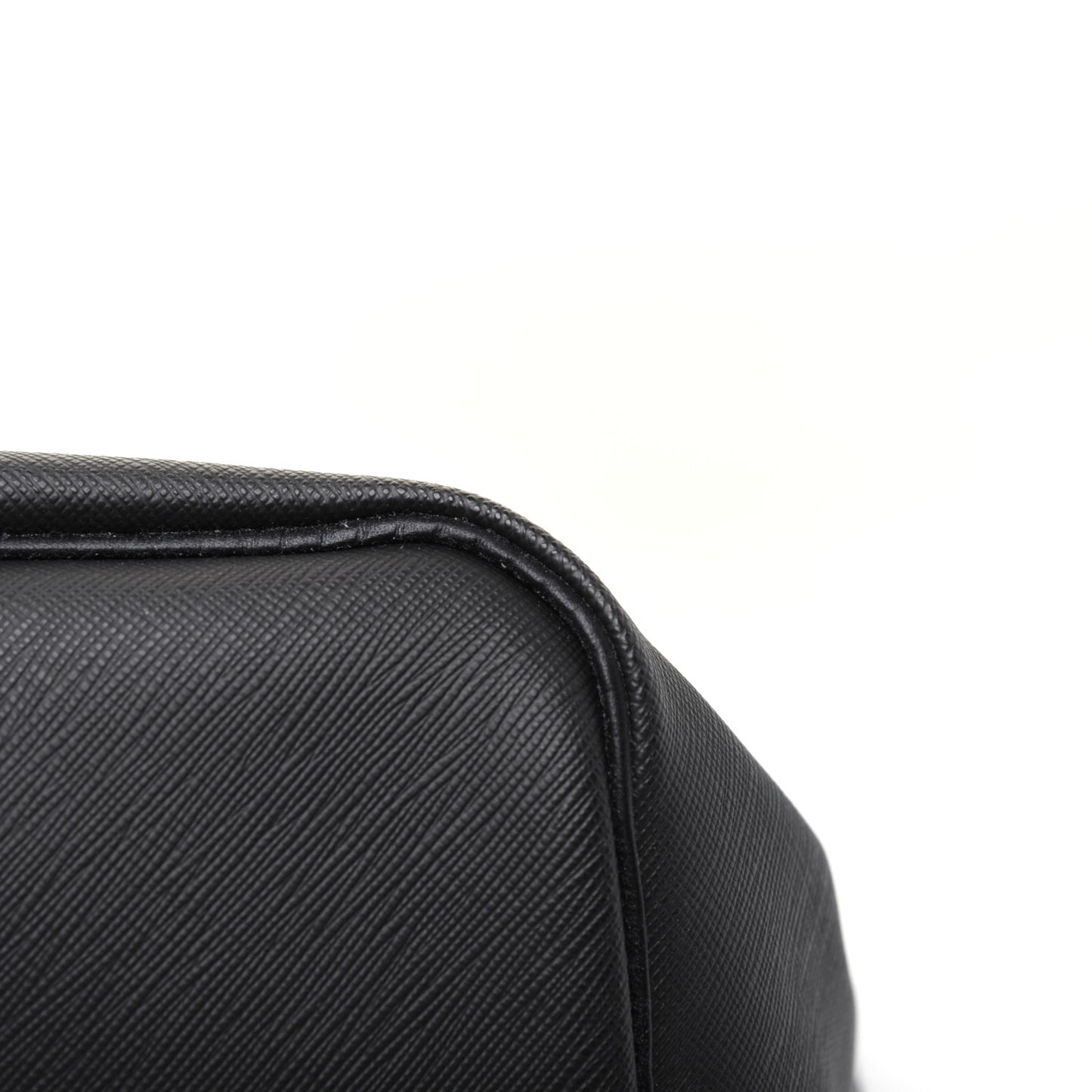 Textured Coated Canvas Rottweiler Print Medium Antigona Tote Black