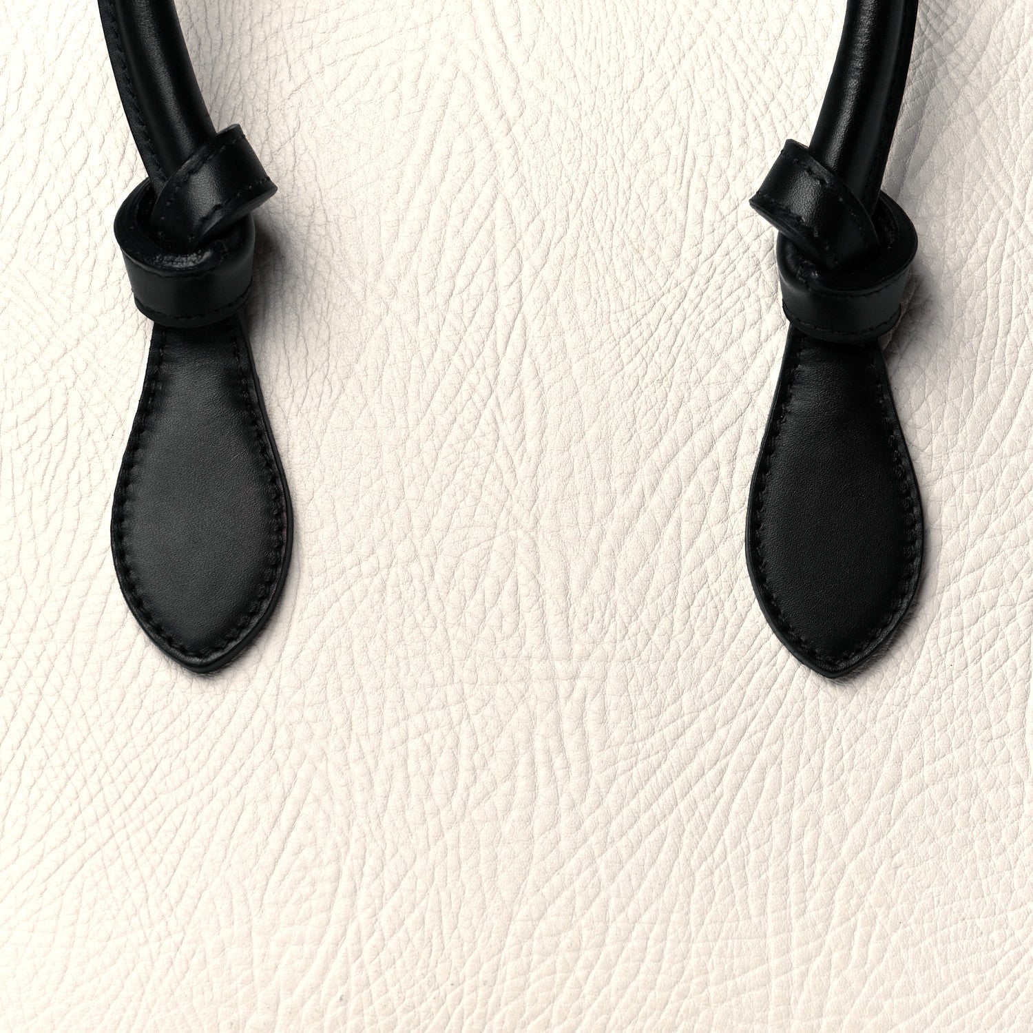 Celine Elephant Calfskin Small Bi-Color Tie Knot Tote White Black 7 of 9