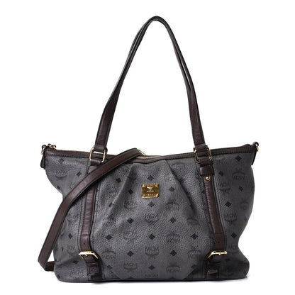 MCM Visetos Medium Essentials Shopper Tote Phantom Grey 2 of 11