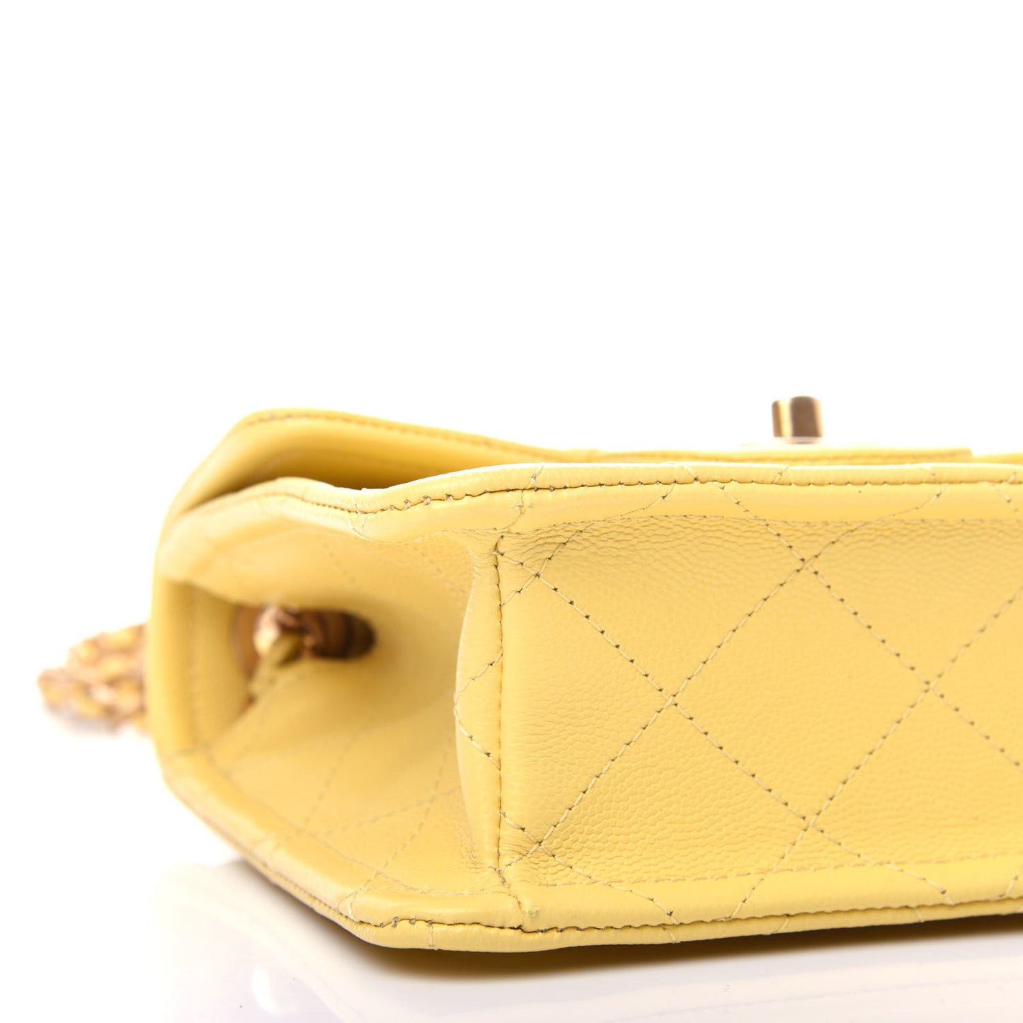 Caviar Quilted Mini Sweet Classic Flap Yellow