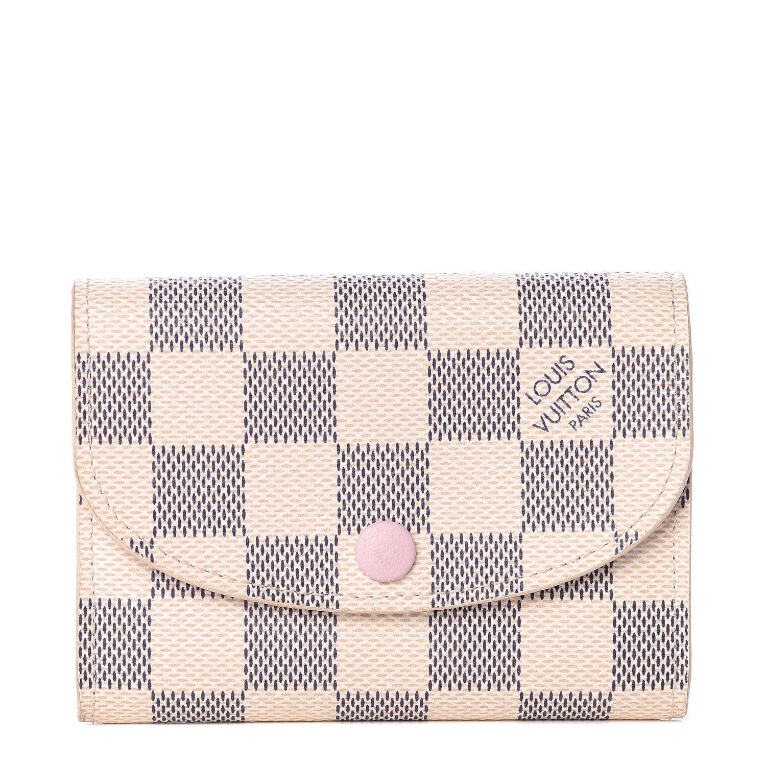 Louis Vuitton Damier Azur Rosalie Coin Purse Rose Ballerine 1 of 9