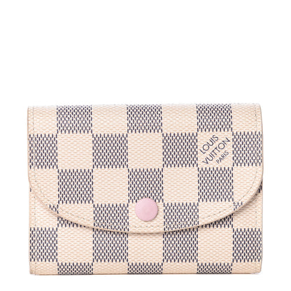 Louis Vuitton Damier Azur Rosalie Coin Purse Rose Ballerine 1 of 9