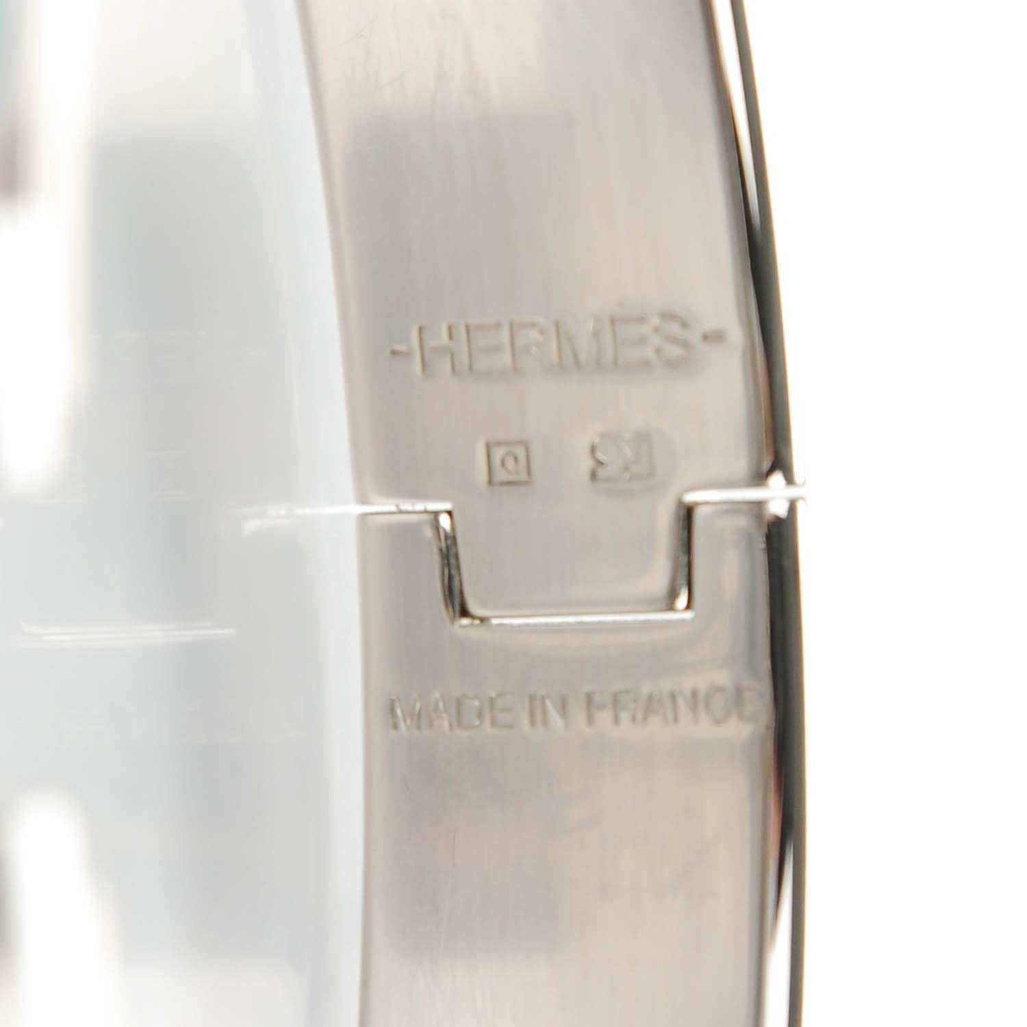 Hermes Enamel Narrow Clic Clac H Bracelet GM Bleu Atoll 3 of 5