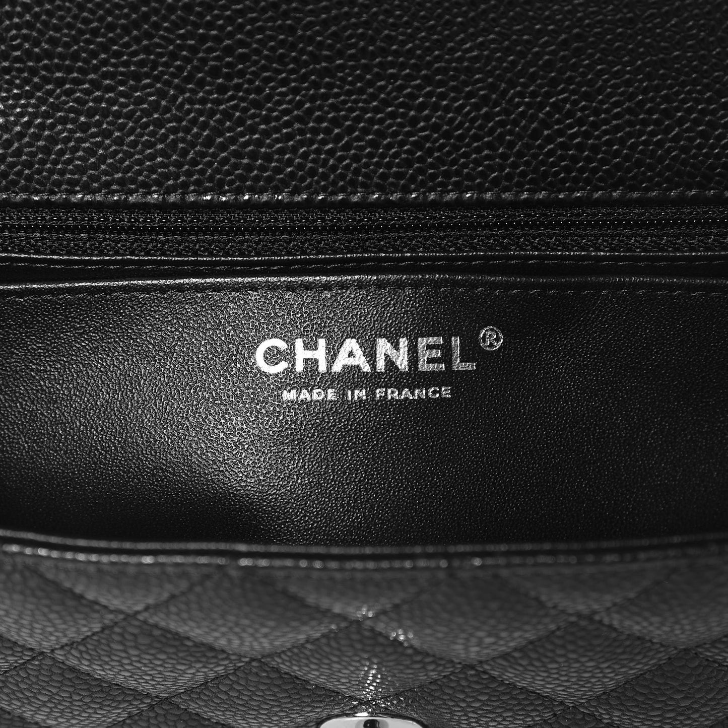 Caviar Quilted Mini Rectangular Flap Black