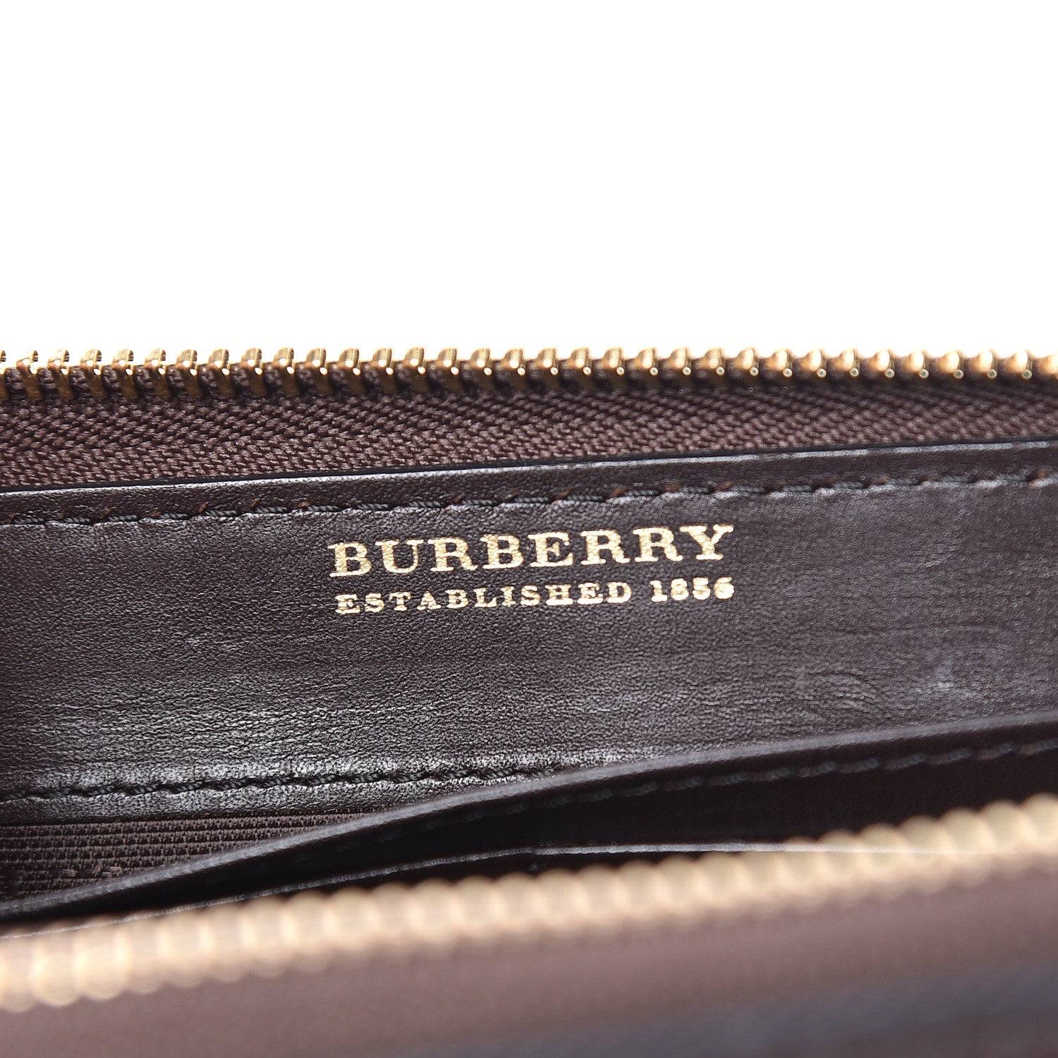Burberry Haymarket Check Large Ziggy Zip Around Wallet Chocolate 7 of 9